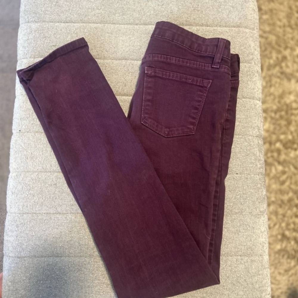 GJG Purple Skinny Jeans | Size 7 Juniors | High Stretch Color Denim Y2K